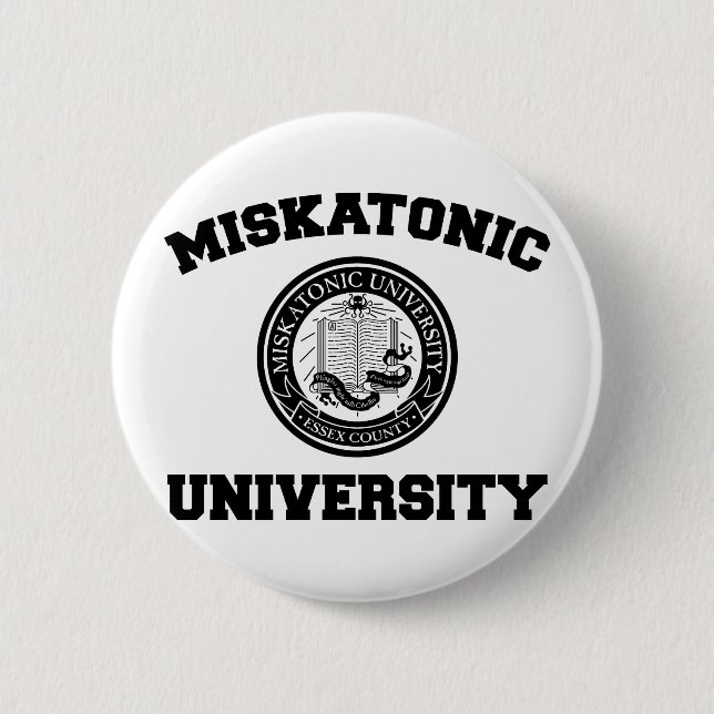 Miskatonic Universiteten Button Knapp (Framsida)
