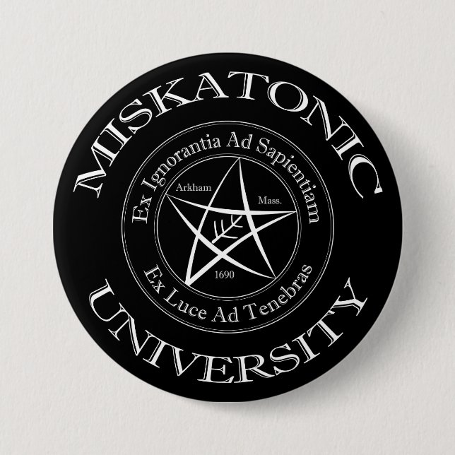 Miskatonic Universiteten Button Knapp (Framsida)