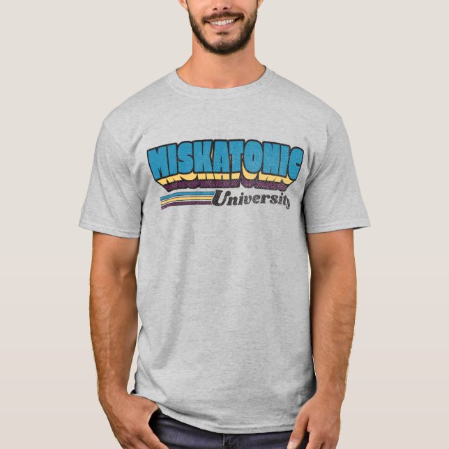 Miskatonic Universiteten Retro Label T Shirt (Framsida)