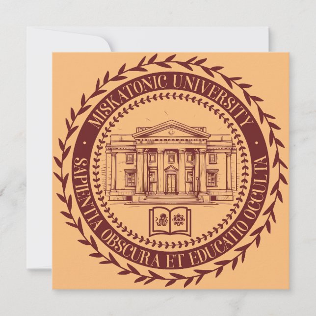 Miskatonic Universiteten Seal Inbjudningar (Framsida)