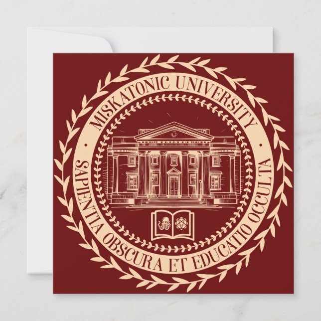 Miskatonic Universiteten Seal Inbjudningar (Framsida)