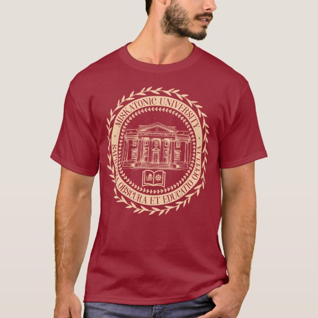 Miskatonic Universiteten Seal T Shirt (Framsida)