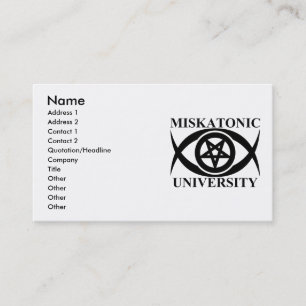 MISKATONIC-UNIVERSITETEN VISITKORT