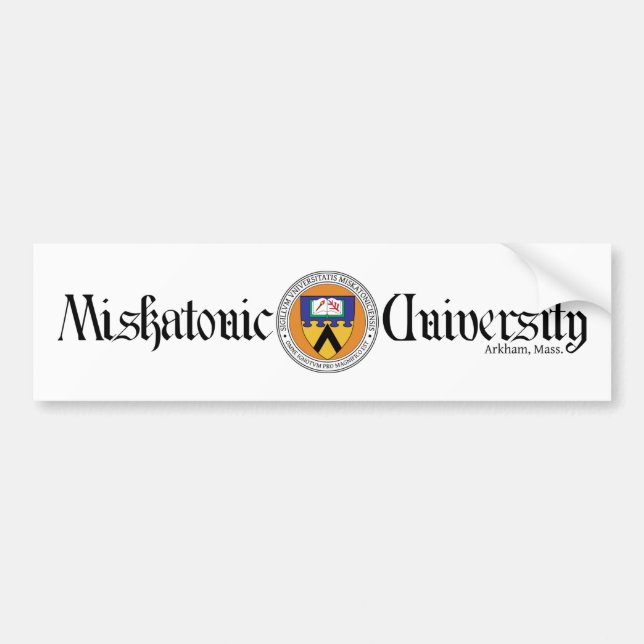 Miskatonic universitetenbildekal bildekal (Framsidan)
