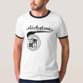 Miskatonic universitetensvart på grå färg t-shirt
