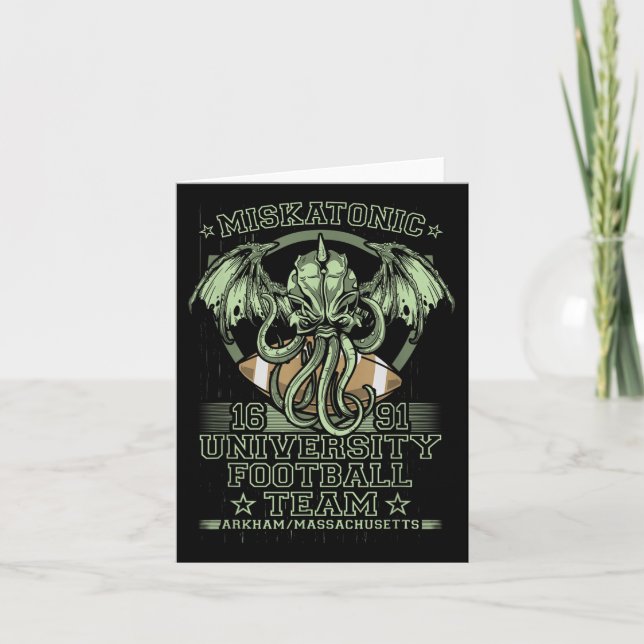 Miskatonic University 1690 fotbollslag Cthulhu M Kort (Framsida)
