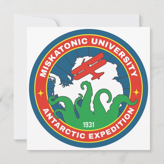 Miskatoniskt Universiteten-Antarktisexperiment Inbjudningar (Framsida)