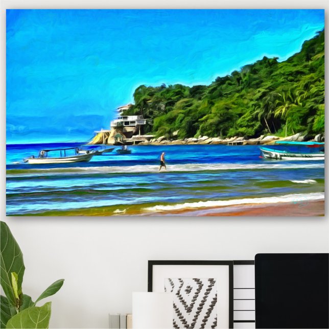Mismaloya Fishing Boats 0346 Art Skriv ut Poster (Skapare uppladdad)