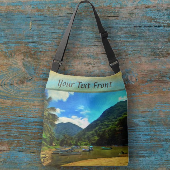 Mismaloya River Fishing Boats 0344 Axelväska (Skapare uppladdad)