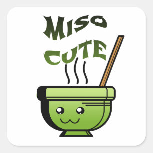 Miso Cute Fyrkantigt Klistermärke