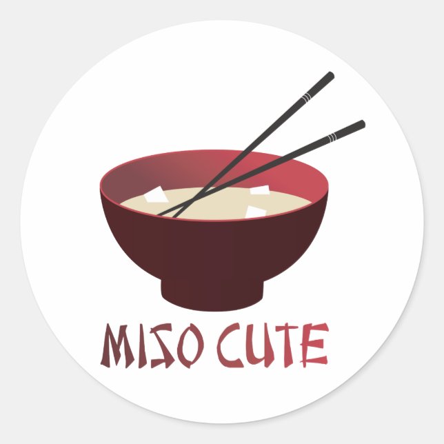 Miso Cute Runt Klistermärke (Framsida)