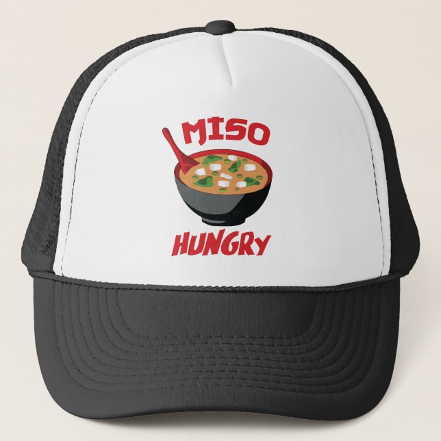 Miso Hungrig Funny Food Kawaii Keps (Framsida)