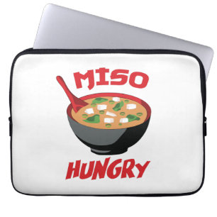 Miso Hungrig Funny Food Kawaii Laptop Fodral