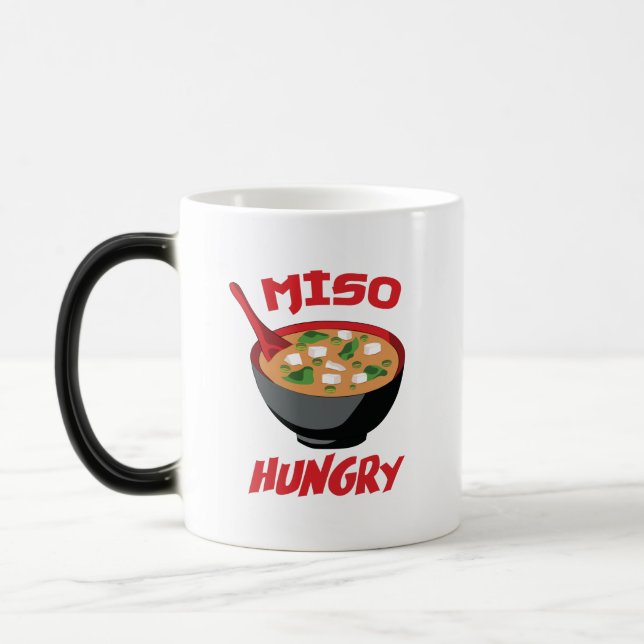 Miso Hungrig Funny Food Kawaii Magisk Mugg (Vänster)