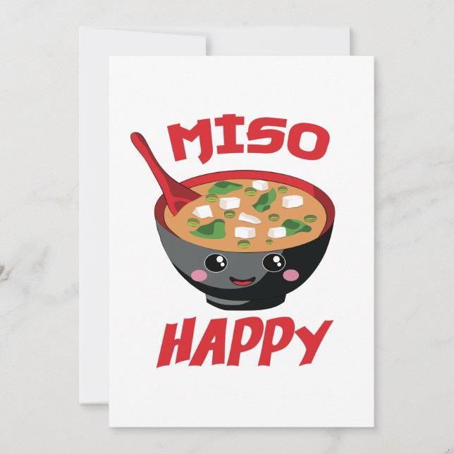 Miso Lycklig Funny Food Kawaii (Framsida)