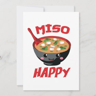 Miso Lycklig Funny Food Kawaii