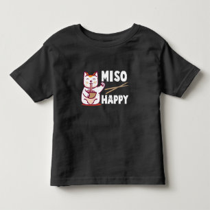 Miso Lycklig japansk katt Lover Ramen Pun T Shirt