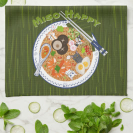 Miso Lycklig - Kawaii Ramen Cats Kökshandduk