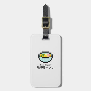 Miso Ramen Retro Pixel Art Bagagebricka