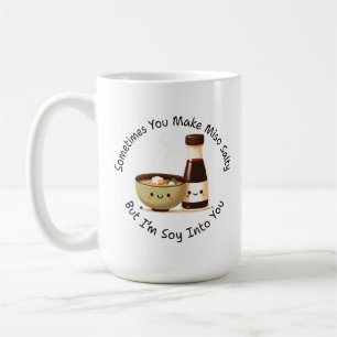 Miso Salty, Soy to You - Cute Food Pun Tecknad Kaffemugg