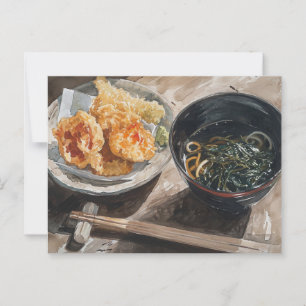 Miso-soppa och Tempura Vykort