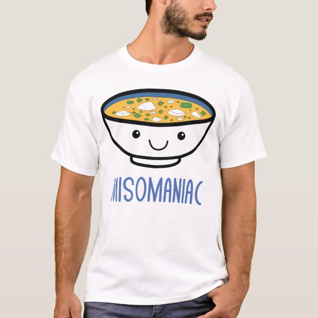 Misomaniac Funny Miso Japanska Soppa Kawaii Anime T Shirt (Framsida)