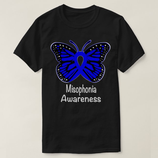 Misophonia Awareness Warrior Support Survivor Blue T Shirt (Design framsida)