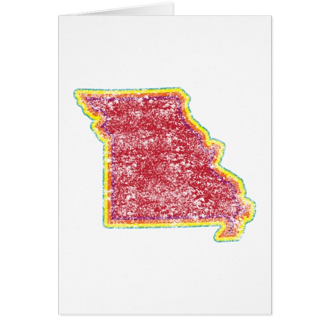 Misouri färg grunge hälsningskort (Framsidan)