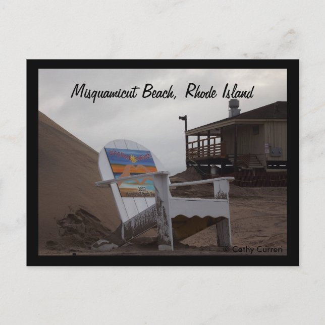 Misquamicut Beach, Rhode island-vykort... Vykort (Framsida)