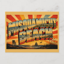 Misquamicut Beach RI Atlantiska havets strandlinje