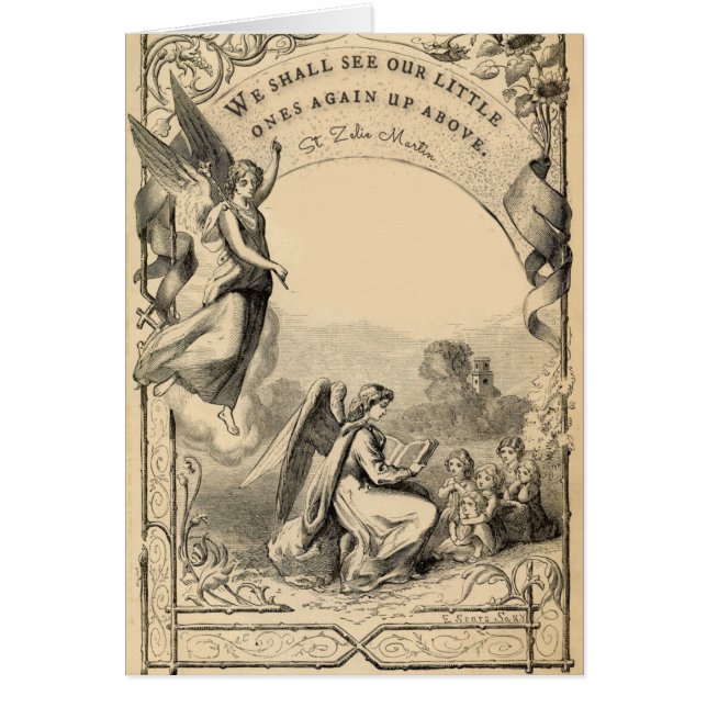 Misriage Flicka Angel Religiösa Hälsningskort (Framsidan)