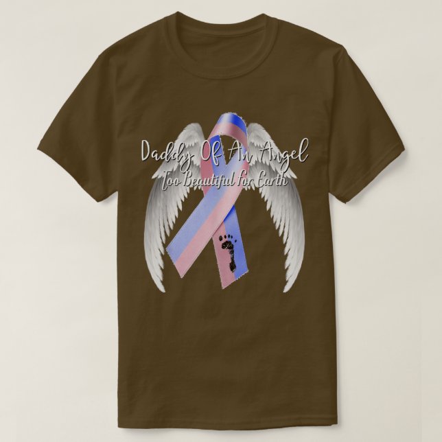 Misriage Shirt pappa of Angel Gravid Loss Ba T Shirt (Design framsida)
