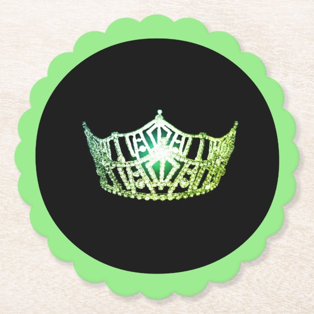 Miss America Apple Krona Sclpd Papper Underlägg (Framsida)