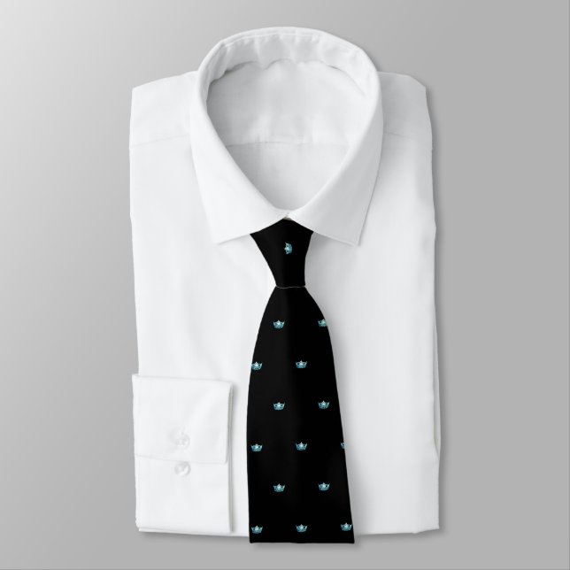 Miss America Aqua Krona & Black Manar Tie Slips (Bunden)