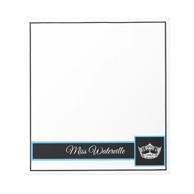 Miss America Autograph Pad-Turqouise & Black Anteckningsblock (Framsida)