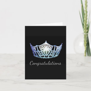 Miss America Bby Blue Krona Greeting Card-Gratuler Kort