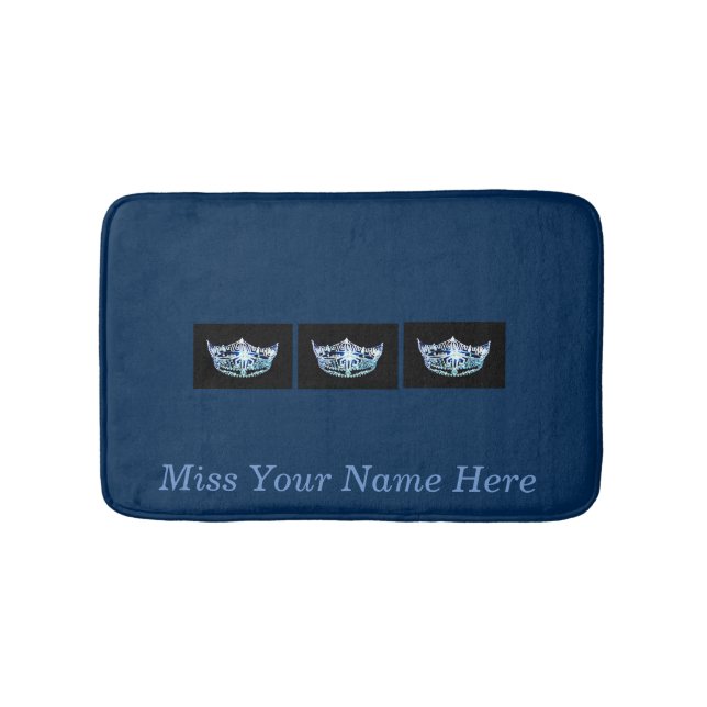 Miss America Blue Krona Bath Mat Badrumsmatta (Framsidan)
