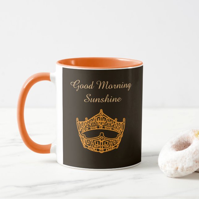 Miss America God Morgon Solsken Krona Mugg (Med munk)