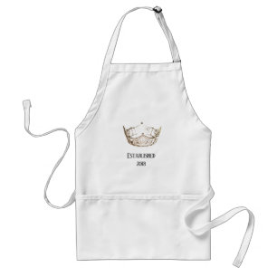 Miss America Gold Crown Apron Date-Established Förkläde