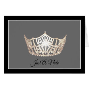 Miss America Guld Krona Note Card Hälsningskort