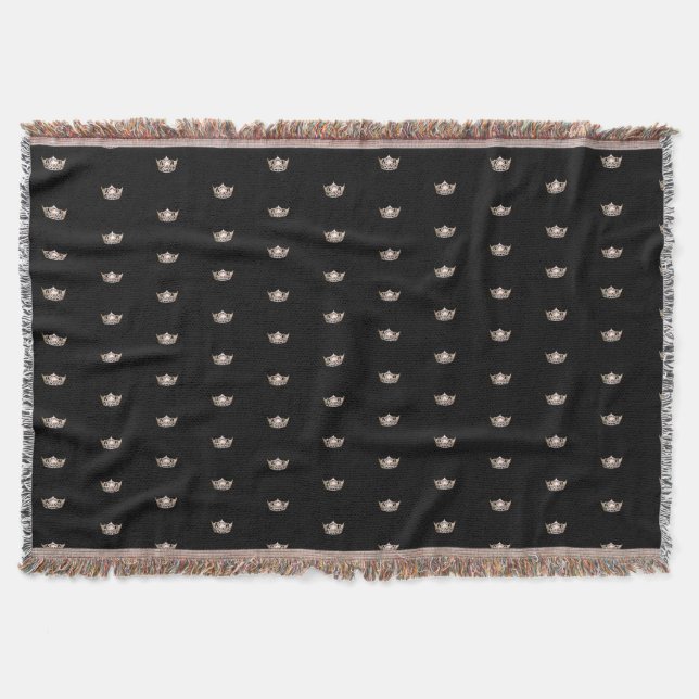 Miss America Guld Krona Throw Blanket Filt (Framsidan)