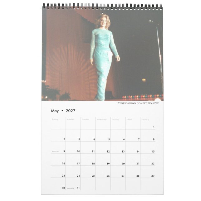 Miss America Krona Din Personlig Calendar Kalender (May 2027)
