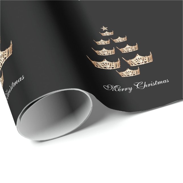 Miss America Krona Julgran Giftwrap Presentpapper (Rullad Hörn)