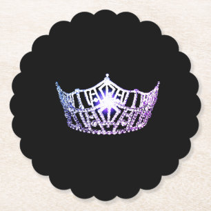 Miss America Lavender Krona Sclpd Papper Underlägg