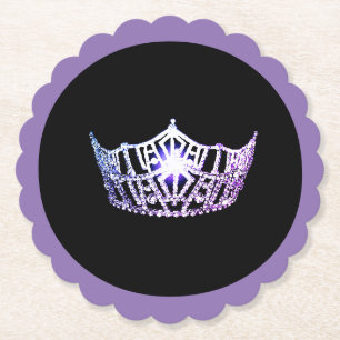 Miss America Lavender Krona Sclpd Papper Underlägg