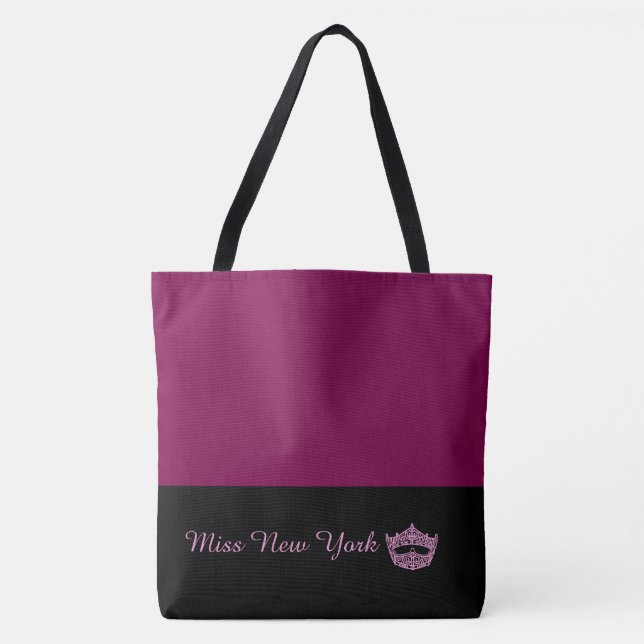 Miss America Like Crown Large Wine Tote Bag Tygkasse (Framsida)
