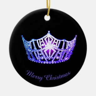 Miss America Miami Krona Round Ornament