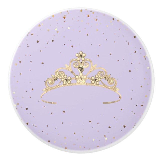 Miss America Princess Krona Ceramic Cabinet Knob Knopp (Framsidan)