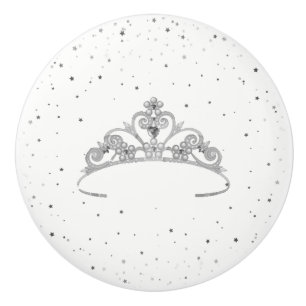 Miss America Princess Krona Ceramic Cabinet Knob Knopp