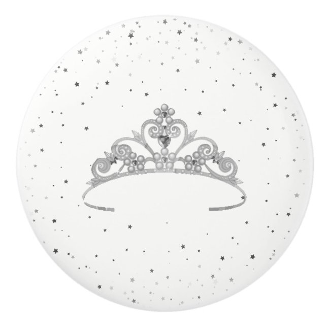 Miss America Princess Krona Ceramic Cabinet Knob Knopp (Framsidan)